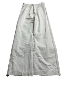 Vintage 40's WW2 US Navy White Pants Bell Bottom Men's 28x29 Button Fly Military - Picture 1 of 9