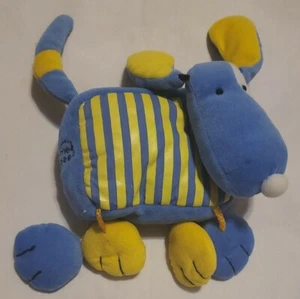 TOMMEE TIPPEE BLAU GELB HUND 9 Zoll Plüsch weicher Velours Liebe/Rassel - Baby Spielzeug - Bild 1 von 5