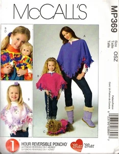 McCALL'S Women Girls Pet PONCHO Sewing Pattern #MP369, Uncut - S, M, L, XL, XXL - Picture 1 of 2
