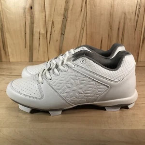 TACOS DE SOFTBOL RINGOR RIP-IT NIÑAS DIAMANTE MOLDEADO BLANCO TALLA 8,5 - Imagen 1 de 7