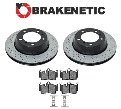 REAR BRAKENETIC Premium Drilled Brake Rotors + Ceramic Pads 55.37047.21 - Image 1 of 2