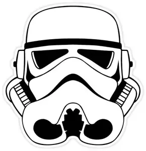Star Wars Stormtrooper Maschera Adesivo Vinile Decalcomania PARETE *TAGLIE* - Foto 1 di 1