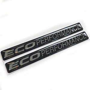 2x Eco Performance 3D Chrome Domed Gel Sticker Badges Fits Ford Fiesta Focus - Picture 1 of 2
