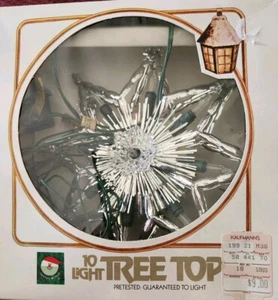 De colección. Kurt S Adler Santas World 10 luz plata copa de árbol estrella 8" IOB - Imagen 1 de 6