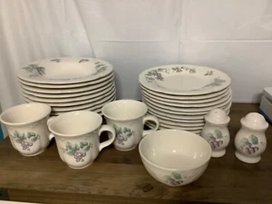 Pfaltzgraff Grapevine Stoneware 9” Bowl, 8.25” Plate, Coffee Cup Replacements - Picture 1 of 32