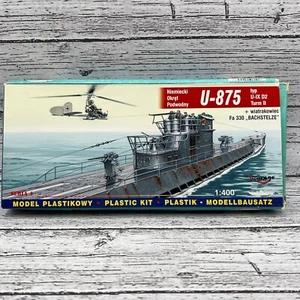 Kit modellino sottomarino tedesco U-875 tipo U-IX D2 Tower II 1:400 + giroscopio Fa 330 - Foto 1 di 9