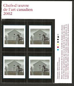 TIMBRES/STAMPS  CANADA 2002 - Bloc 4 timbres ART CANADA COLVILLE Superbe!