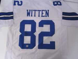Camiseta deportiva #82 Jason Witten autógrafo de los vaqueros con *pegatina holográfica del jugador certificado de autenticidad* firmada - Imagen 1 de 3