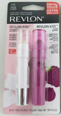 Revlon Kiss Hydrating Lip Balm - Sugar Mint & Berry Burst - SPF 20 *Twin Pack* - Image 1 of 2