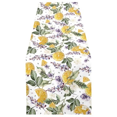 Double-Sided Lemon Lavender Table Runner 18x72 Inches Long,Table Cloth Runner... - Image 1 of 4