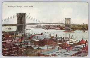 Vintage Postkarte Brooklyn Bridge New York NY NYC - Bild 1 von 2