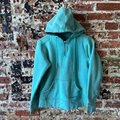 Sudadera con Capucha Carhartt Para Mujer Sudadera Mediana 1/4 Cremallera Ropa de Trabajo Manga Logo Verde Foto 1 de 4