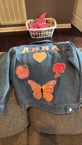 Denim Jacket With Barbie Patches And “Anna” - Picture 1 of 1