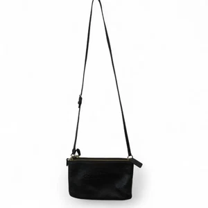 Coach Shoulder Bag Women's Bag Black Leather Chic Everyday Designer - Preloved - Picture 1 of 13
