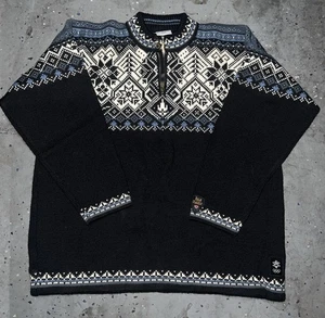 DALE OF NORWAY Men's 1/4 Zip Wool Pullover Salt Lake City Nordic Sweater 2002 XL - Picture 1 of 10