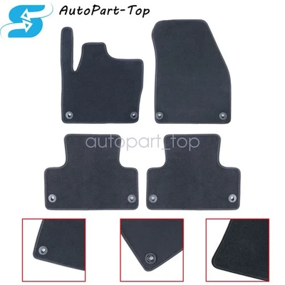 Alfombrillas de terciopelo delanteras y traseras negras 4 piezas para Range Rover Evoque 2012-18 Foto 1 de 4