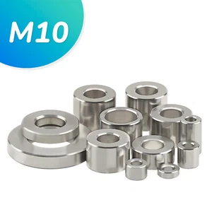 M10 Stainless Steel Spacers Bush Standoffs 13mm - 37mm OD Round Thick Washers - Picture 1 of 6