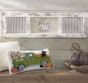 Mud Pie Home Decor 36” Large Rustic Wood Sign "Bless This Nest” Wall Plaque New - Picture 1 of 5