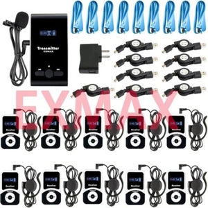 EXMAX EX-100 Sistema Guida Turistica Wireless Interpretazione Simultanea Vocale 1TX 10RX - Foto 1 di 19