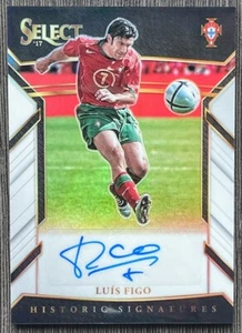 2017-18 Panini Select =Luis Figo= WHITE Historical Auto #'d /30 Portugal - Picture 1 of 4