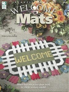 Welcome Mats Plastic Canvas Snowman Easter Egg Picket Fence Tropical Fish Lodge - Picture 1 of 2