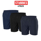 Stubbies Ruggers 4 Pack Long Leg Shorts Drawcord Comfy Elasticised Work SE317H