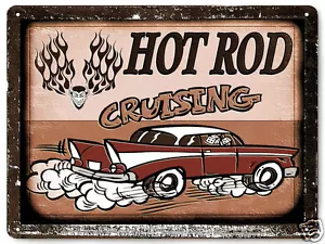 Chevy car metal Sign 50's chevrolet hot rod vintage style mancave wall decor 251 - Bild 1 von 2