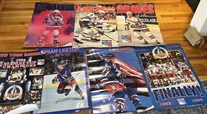 Vintage Lot Of 7 New York Rangers Hockey 1990’s Posters Messier Leetch Graves - Picture 1 of 10