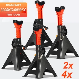 2x Schwerlast Unterstellböcke PKW SUV LKW Abstellbock Stützbock 3 T 6 T 6000kg  - Bild 1 von 55