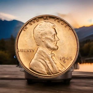 1945-D LINCOLN CENT RED BU | BEST VALUE ON EBAY | FAST S&H W/TRACKING - Picture 1 of 4