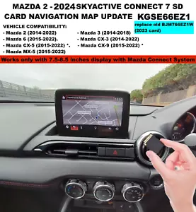MAZDA 2 - 2024 SKYACTIVE CONNECT 7 AGGIORNAMENTO MAPPA SCHEDA SD - sostituire: BJM766EZ1W - Foto 1 di 2