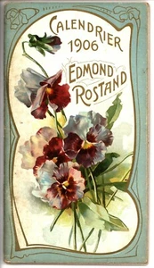 1906 calendar, poems, EDMOND ROSTAND, French R. Tuck calendar booklet, complete - Picture 1 of 9