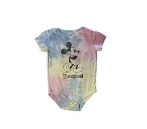 Disneyland Tie Dye One Piece Baby Mickey Mouse Body Suit Unisex 18-24 Months