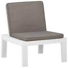 Vidaxl Garden Lounge Chair With Cushion Plastic White Eug Au