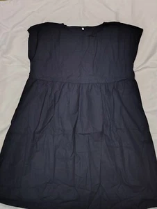 Marineblau Größe 2X Kurzarm hoch tailliert knielanges Kleid - Bild 1 von 3