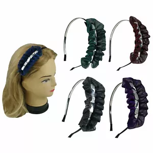 Metallfarbenes Netz Stirnband für Damen Mädchen Haarband mit Kristall Edelsteinen - Bild 1 von 14