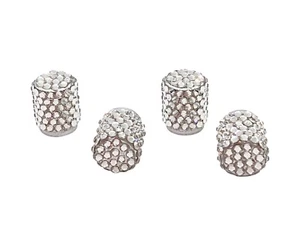 Full Bling Valve Stem Caps AUSTRIAN CRYSTALS Car Tire Air Bedazzled Cover Custom - Picture 1 of 2