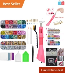 Bedazzler Kit with Rhinestones, Bedazzle Tool Gun, Hotfix Rhinestones Pink - Picture 1 of 7