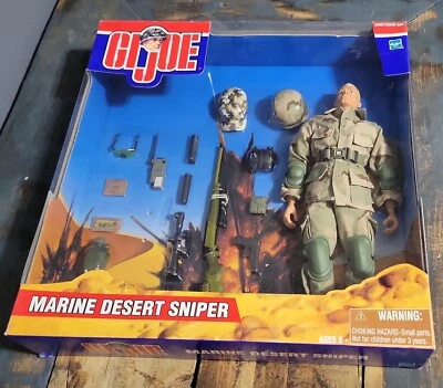 HASBRO 1/6 FIGURE 12 INCH GI JOE MARINE DESERT SNIPER MILITARY SOLDIER US ACTION Foto 1 de 4