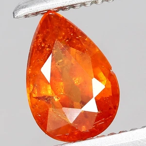 0.59ct 5.9x4mm Pear Natural Namibian Orange Spessartite Garnet, Africa Gemstone - Picture 1 of 4