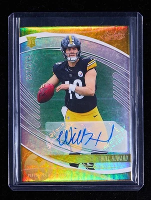 Will Howard RC 2025 Panini Absolute Football Auto Spectrum 226/299 Steelers - Image 1 of 2