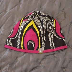 Smartwool Beanie Women's Peacock Pink Black Wool Blend Outdoor Winter Gorpcore - Picture 1 of 5