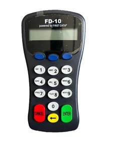FIRST DATA FD-10 PinPad Credit Debit input pad 8001-PCI 001300020 Rev A - Picture 1 of 3