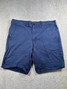 Levis Shorts Mens 36 Navy Blue Chino Flat Front Casual Classic Stretch Levi’s - Picture 1 of 13