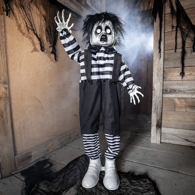 Disfraces Morris 3 pies de pie animado de cuero blanco y negro zapatos niño decoración Foto 1 de 4