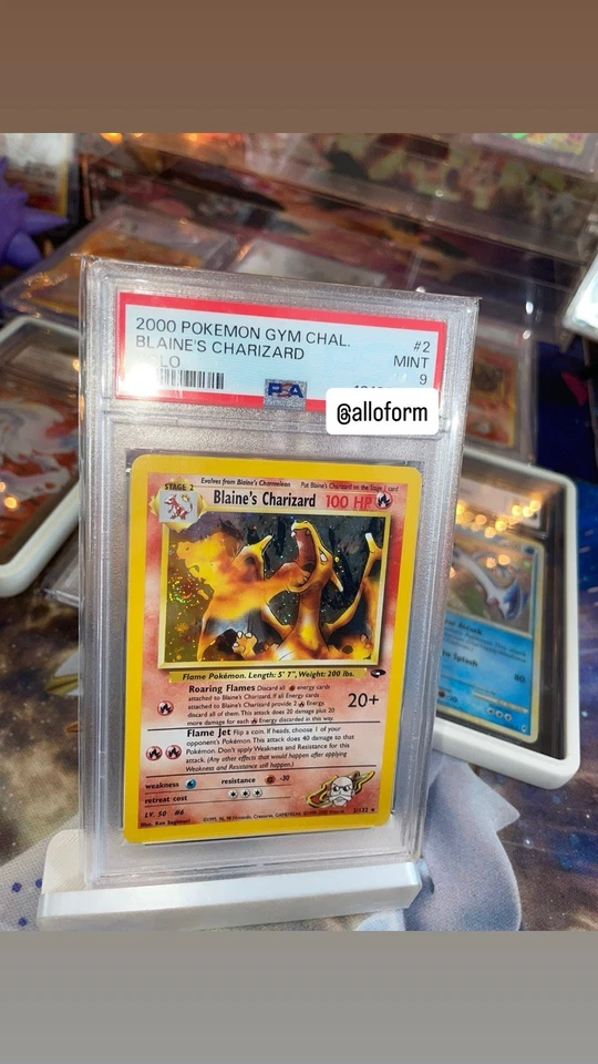 PSA 9(全新)(Blaine's Charizard-Holo)(精灵宝可梦健身房挑战赛)#2 — 第 1/1 张图片