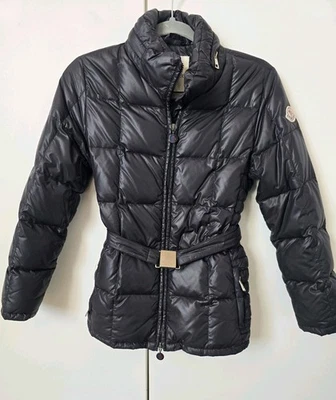 Authentic MONCLER Puffer Black Nylon Jacket Coat Size 1 - Image 1 of 4