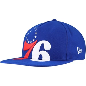 Men's New Era Royal Philadelphia 76ers Oversized Puff Print Logo Golfer Snapback - Picture 1 of 6