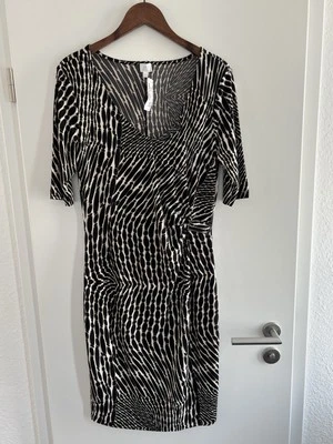 Jersey - Druckkleid "Alba Moda", Gr. 40, schwarz, kurzarm, edel **NEU** - Bild 1 von 4