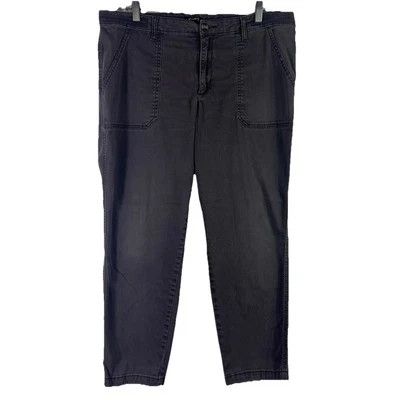 Pantalones cortos Jones New York para mujer talla 14 The Chino recortados al tobillo elásticos grises Foto 1 de 4
